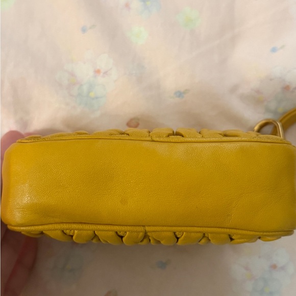 Miu Miu Mustard Quilted Mini Bag - Picture 3 of 4
